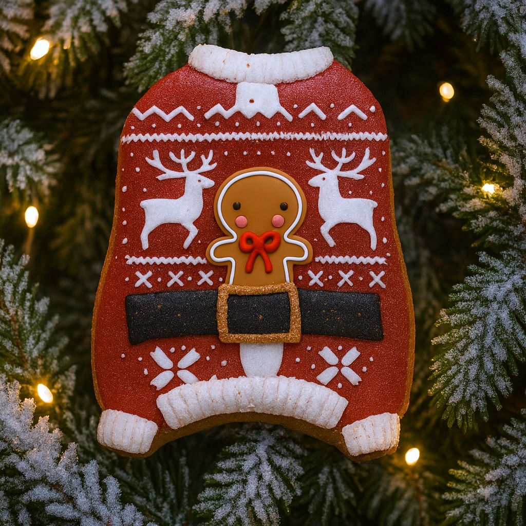 CIASTKO LUKROWANE SWETEREK MIKOŁAJA NO7 BOŻE NARODZENIE RĘCZNIE ROBIONE